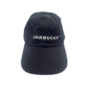 Starbucks Black Ball Cap Hat Uniform Replacement Hook & Loop Adjustable Strap